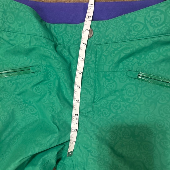 Marmot women’s Green Snow Pants, Small, Purple Fleece Lining - Picture 11 of 11
